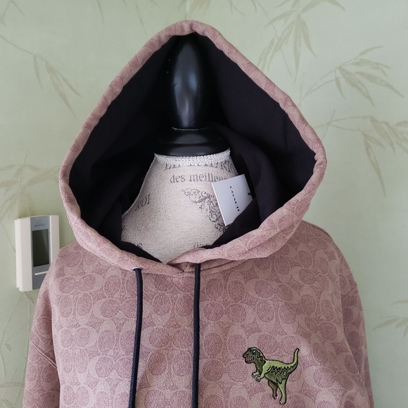 COACH SIGNATURE REXY HOODIE:NWT KHAKI MEDIUM CF608 - Picture 2 of 13